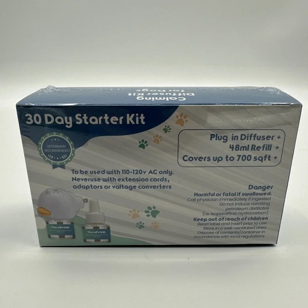 TheraPet MD Advanced Dog Calming Diffuser Kit (1 Diffuser + 2 Refills) New Seal